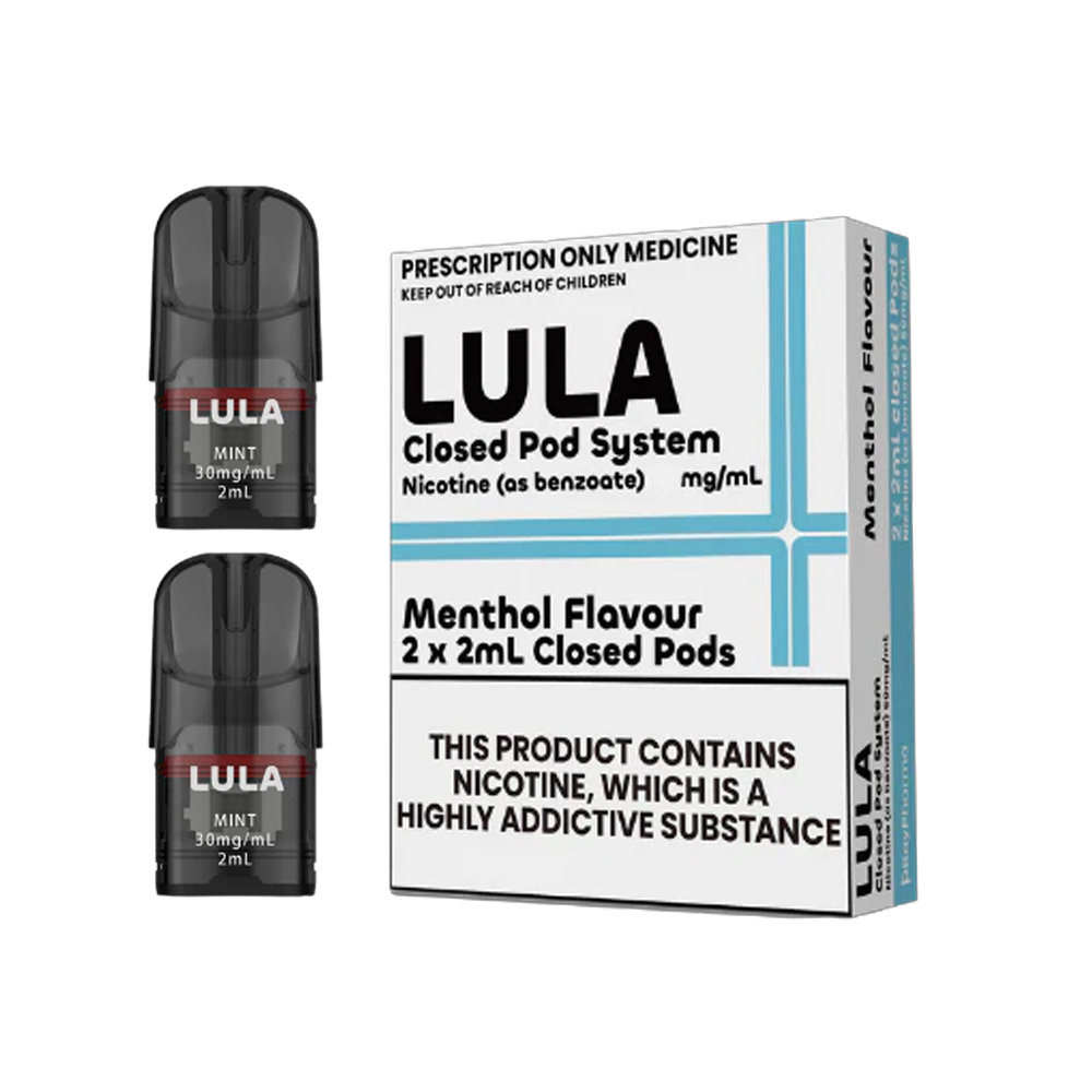 LULA - Menthol - 1 Pack Closed Pods (2 x 2ml)
