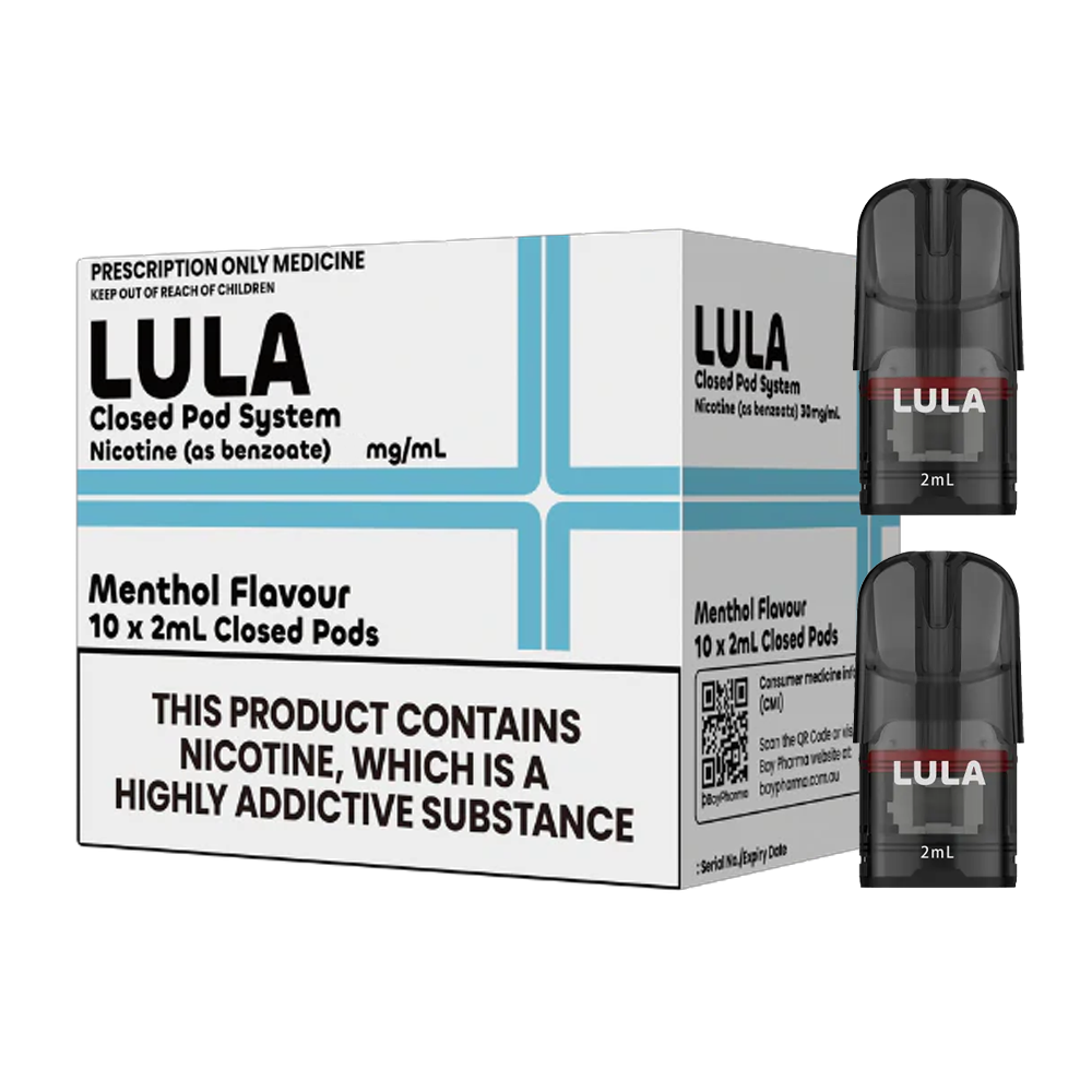 LULA - Menthol - 5 Pack Closed Pods (10 x 2ml)