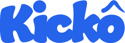 Blue 'Kicko' logo on a white background