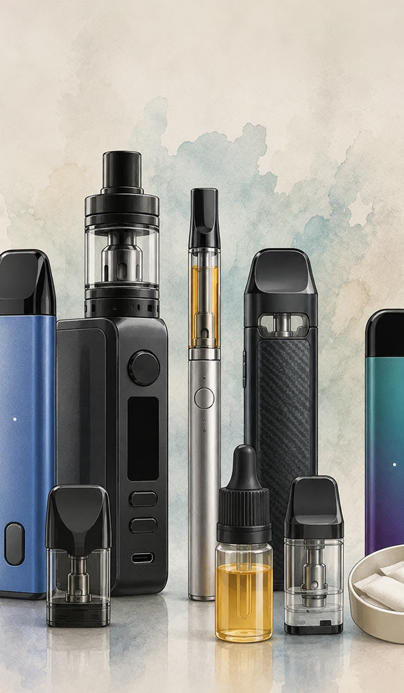 Set of nicotine vaping products