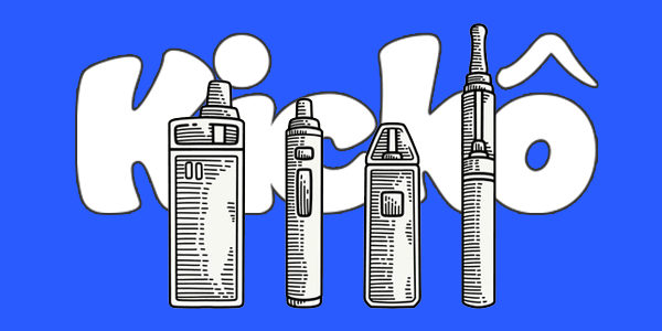 White illustrations of vape devices on a blue background with 'HiPipo' branding.